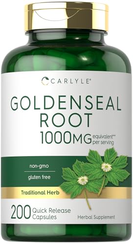 Carlyle Goldenseal Root Capsules | 200 Count | Traditional Herb Supplement