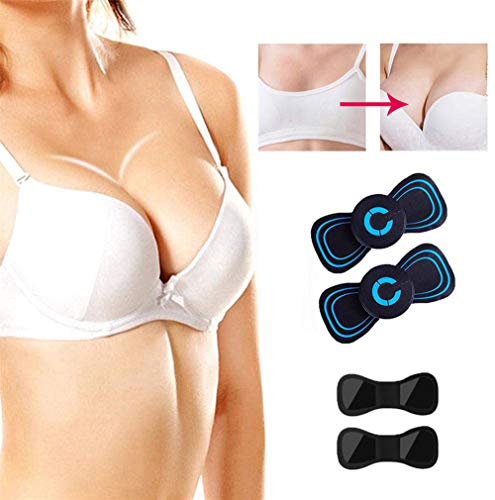 Reactivate EMS Electric Pad, Electric Breast Enhancer Massager, Enhance Breast Enlargement System, Breast Growth Bust Enlargement Frequency 6 Modes Adjustable Shaping Massager (2Pcs)