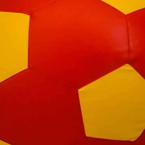 Image of BiggieBean Bags Football XXL Bean Bag Without Fillers Cover (Red and Yellow)