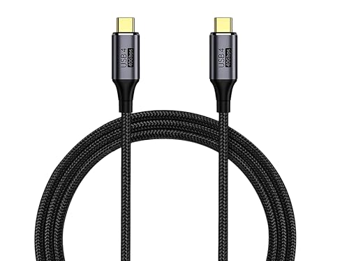 PremiumCord USB4™ Typ C Verbindungskabel, Thunderbolt 3, 8K@60Hz, Datenkabel UltraSpeed bis zu 40Gbit/s, USB Typ C Stecker, Schnellladung bis zu 240W, Farbe, Länge 1,2m