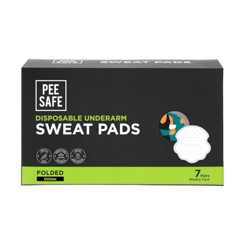 PEESAFE Achsel Schweiß Pads, Achselpads, 14 Pads (gefaltet), Achsel Schwitzen Pads Damen Herren, Unterarm Schwitzen Schutz, Antischweißpads, Minimiert Geruch, Antitranspirant-Pads
