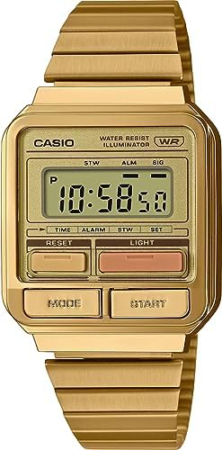 Casio Digital Wristwatch, Vintage Series, A120WE Series, Unisex, Overseas Model