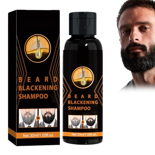 Rostblant Champú oscurecedor de barba, champú natural para teñir el pelo, champú instantáneo para teñir el pelo, limpiador de barba