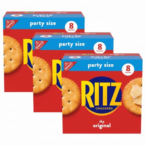 RITZ Original Crackers, Snacks for Kids and Adults, Lunch Snacks, Party Size, 27.4 oz (Pack of 3)