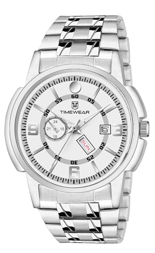 Image of TIMEWEAR Analog, Day Date Functioning, Stainless Steel Chain Watch for Men