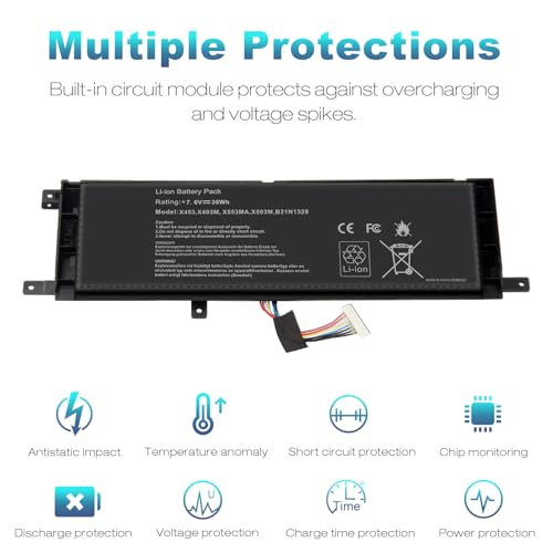 Image of Fancy Buying New B21N1329 Laptop Battery for Asus X403 X403M X403MA X503M X502CA X453 X453M X453MA X553 X553M X553MA - 7.6V 30Wh