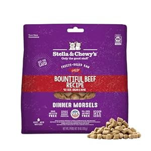 Stella & Chewy’s Freeze-Dried Raw Cat Dinner Morsels – Premium Beef Recipe with 98% Grass-Fed Meat & Organs – Natural Grain-Free Cat & Kitten Food – Made in USA – 18 oz