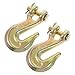 SOLUSTRE 2pcs Lifting Hook Rust-Proof Hook Cargo Hook Engineering Supply Metal Hook Logging Chain Big Hole Hook Chain Hooks Peg Hooks Outdoor Hook Grapple Alloy Steel American Style G80