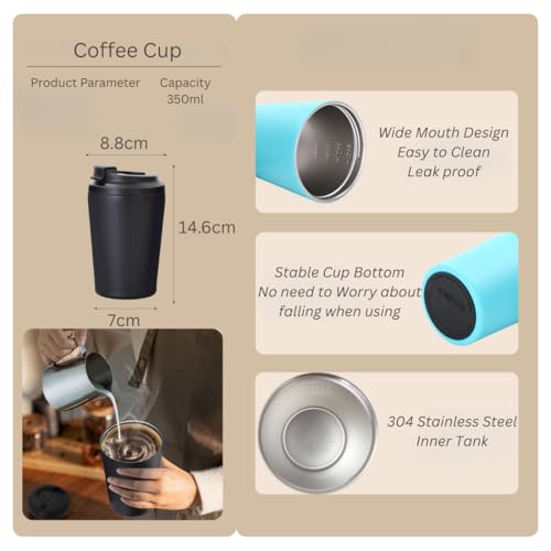 Image of YELONA Lunch Box + Tumbler Combo for Office & School | BPA Free Leakproof Bento Lunch Box with Compartments | 350ml Stainless Steel Insulated Coffee Mug - Turmeric Yellow