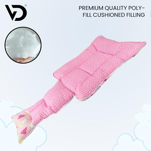 Image of VOIDROP Printed Pink 3 in 1 Baby Sleeping Bag & Carry Nest | Cotton Bedding Set for Infants & New Born Baby | Portable /Travel & Skin Friendly | 0-6 Months