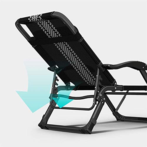 Chaise Longue Pliante Noire et Transat de Jardin Inclinable Multi-Positions