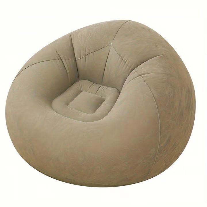 Inflatable Velvet Sofa Bag Lounge Chair Lazy Sofa Folding Portable Inflatable Chair for Travel,Garden,Picnic, Home,Balcony,Living Room,Bedroom use -1 pcs Multicolor (air Pump not Included)