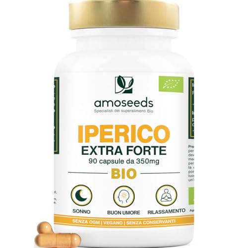 Iperico BIO | Erba di San Giovanni | Concentrato di Ipericina | Buon Umore, Rilassamento, Sonno | 90...