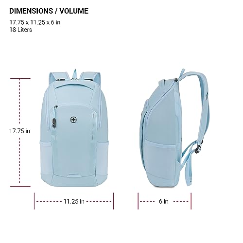 Image of SwissGear 8117 Laptop Backpack, Light Blue, 17.75 In