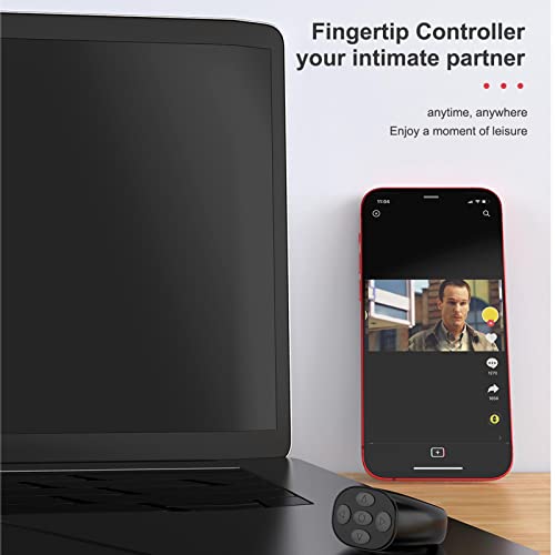 Virador de página na ponta do dedo,Controlador de botão de selfie do obturador remoto sem fio recarr