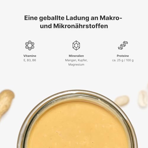 Vilgain BIO Erdnussbutter 1kg – 100% natürlich, ohne Zucker & Palmöl, vegan, crunchy, reich an Eiweiß & Vitaminen, Bio-Qualität, ideal für Brotaufstriche, gesunde Rezepte & Snacks (1000g, Knusprige)
