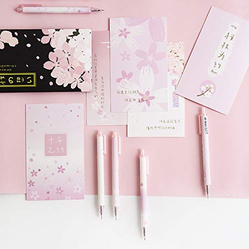 Lovely Sakura - Penna a inchiostro gel, 6 penne a
