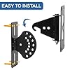 WENLISELL 2Pcs Heavy Duty Speaker Wall Mount, Swivel 180° Universal Speaker Wall Brackets, Holds Up to 60 kg, Adjustable Angle Speakers Wall Mounting Bracket for Large Surrounding Sound Speakers #4