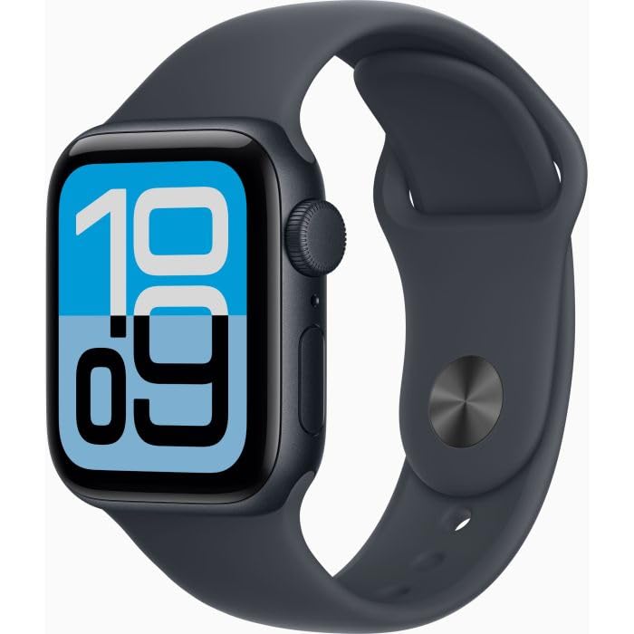 Apple Watch SE (2025) midnight aluminium 40mm midnight sport band Size M/L