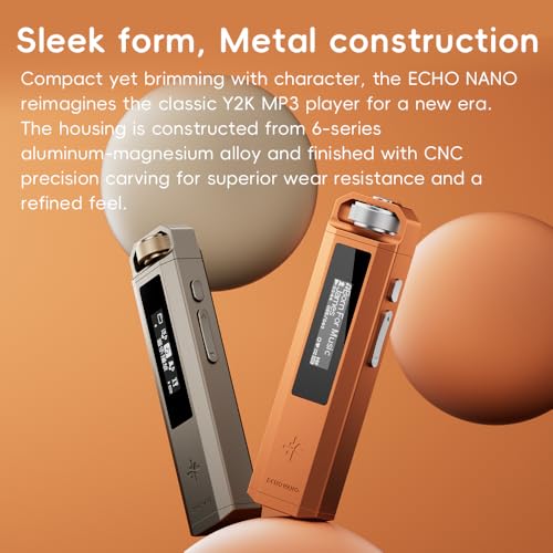 Image of FiiO SnowSky Echo Nano Retro Portable MP3 Player with Fingertip Scroll Wheel, 3.5mm Output, USB DAC, in-line Controls and DSD /FLAC Support(White)