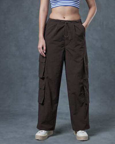 Image of Bewakoof Women's Relaxed Fit Mid Rise Pants