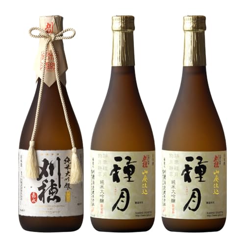 「杜氏の醸す伝統技術の結晶」刈穂 芸術の一品セット 3本セット 各720ml 純米大吟醸 嘉永・種月(ギフト箱入り)