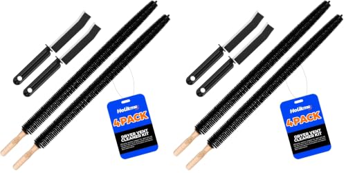 Image of Holikme Dryer Vent Cleaner Kit 8 Pack - Household Cleaning Supplies,Long Flexible Refrigerator Coil Brush Radiator Brush,Dryer Lint Brush Home Essentials for Lint Trap Dust Vacuum Brush