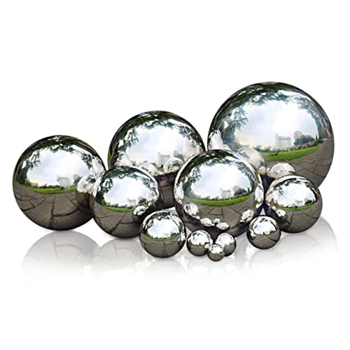Garneck Mirror Polished Stainless Steel Hollow Garden Decoration Ball Wall Thickness Durable Metal Sphere for Elegant Outdoor Ornaments and Home Decor