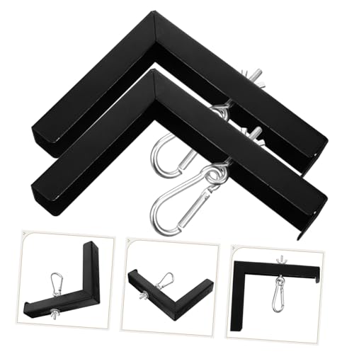 Soporte en L para proyector regulable de pared en hierro negro paquete de 2 5