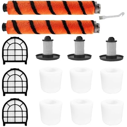 Amyehouse Brush Roller Foam Hepa Felt Filters Compatible with Shark LZ600 LZ601 LZ602 LZ602C APEX UpLight Lift-Away DuoClean Vacuum Cleaner # XFFLZ600 & XHFFC600 Cover