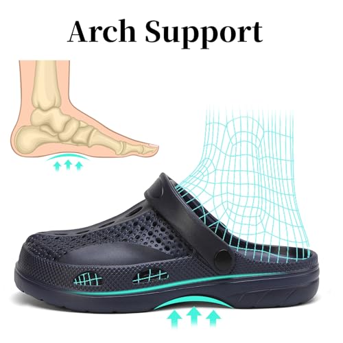 Image of SOSOWHLTE Men's Women's Arch Support Clogs,Unisex Garden Shoes Comfortable Slip-on Outdoor Sandals Slippers for Beach Casual