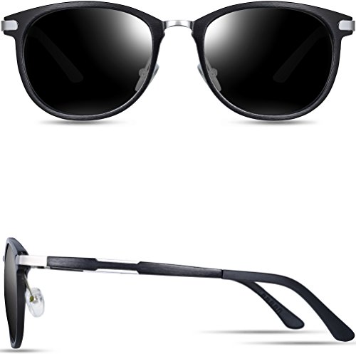 ATTCL Unisex Retro Metal Frame Driving Polarized Aviator Sunglasses For Men Women 18020blackgray