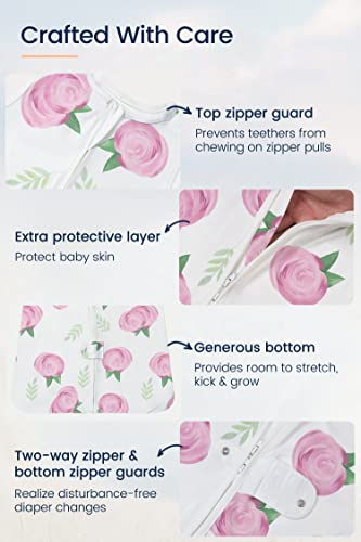 Image of TotAha Light Sleep Sack, Stretchy, Soft, Cozy Wearable Blanket Sleep Bag with 2-Way Safe Zippers for 0-6-12-24 Months 0.5 TOG