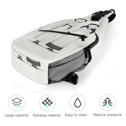 Mochila bandolera para senderismo y viaje unisex miniatura 5