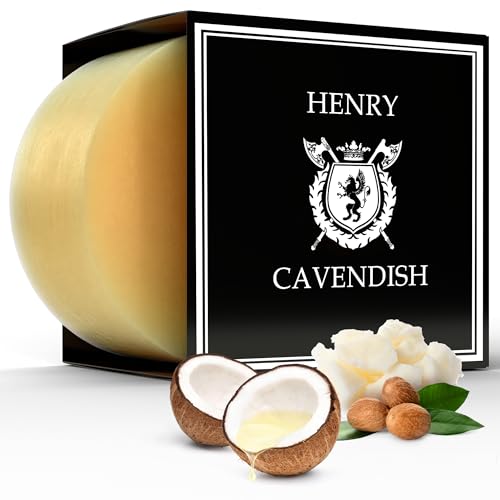 Henry Cavendish Himalaya Shaving Soap with Shea Butter & Coconut Oil. Long Lasting 4 oz Puck Refill. Mens Shave Soap. All Natural. Rich Lather, Smooth Comfortable Shave. For Ladies and Gentlemen.