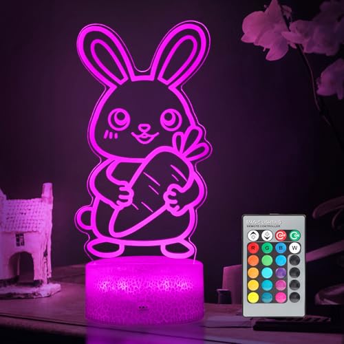 CaLoogn 3D Rabbit Night Light
