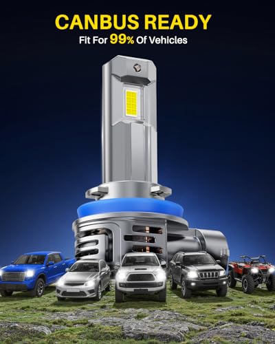 Image of AUTOONE 2026 Upgraded H11 H8 H9 Fog Bulbs, 1000% Bright 50000 Lumens
