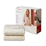 Morphy Richards EverCosy Premium Fleece Heated Electric Under Blanket, Teddy, Single, 150x70cm, 9 Settings, Adjustble Timer, 1p/hour Cost, Machine Washable, 600020, Cream