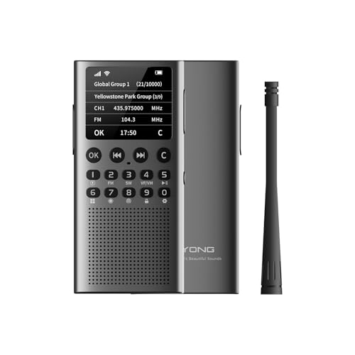 Choyong WT2 Multi-Band Smart Internet Radio WIFI/4G, AM/FM und tragbarer Kurzwellenradioempfänger mit professionellem/geschäftlichem globalem System mit großer Reichweite Handfunkgerät