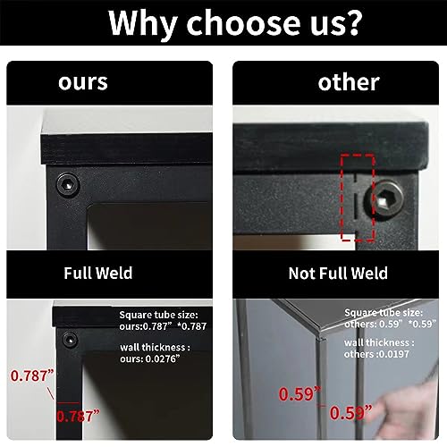 Jo.devivre 37.4"Tall Plant Stands Indoor, Metal Single Plant Stand Holder For Indoor Plants,2 Tier Modern Corner Flower Pots Shelves, Square Plant Tables Pedestal Stand For Living Room Garden Balcony #TOP6