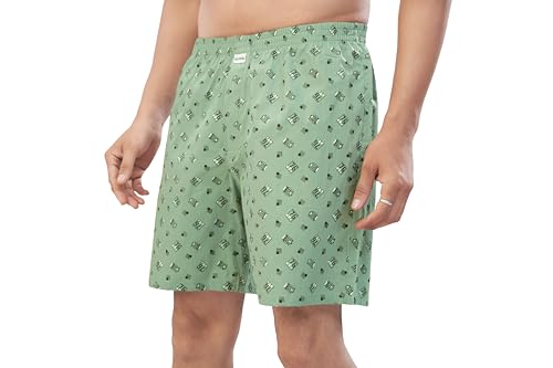 Image of Nermosa Men's Pure Cotton Printed Boxer Shorts - Soft, Breathable, All-Day Comfort (Pack of 3) | Boxers |