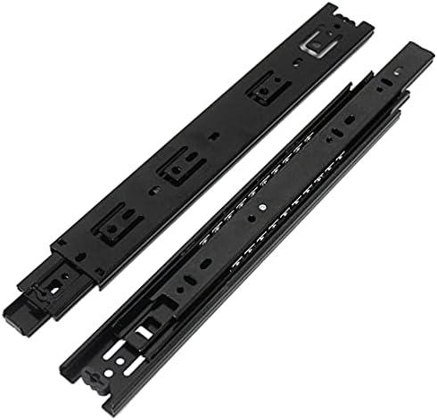 VADANIA 300mm Residential Drawer Runners #VA1245 1 Pair (2 Packs), 45kg Load Capacity Full Extension Ball Bearing, Side Mount, Heavy Duty Slides for Kitchen Cabinet, Home, Office Replacement, Black