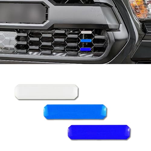 Image of Car Front Grille Tri-Color Decal Stripe Grille Emblem Badge Sticker Compatible with 2016-2020 Tacoma TRD Pro Grille (W /B /N)
