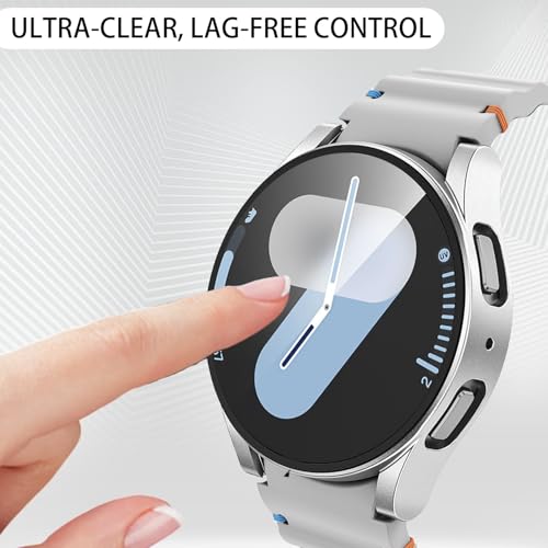 Protections d'écran en verre trempé Samsung Galaxy Watch 7 Ultra coque PC mince - 4