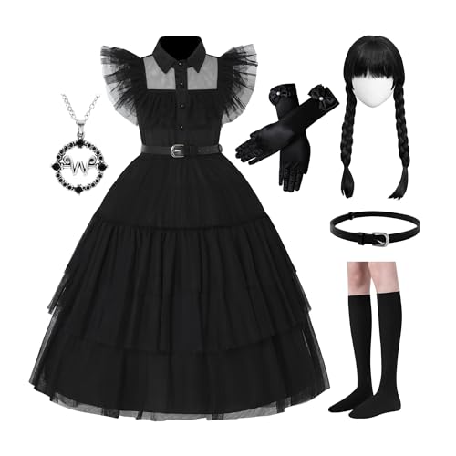 Vestido disfraz negro para niña 5-12 años