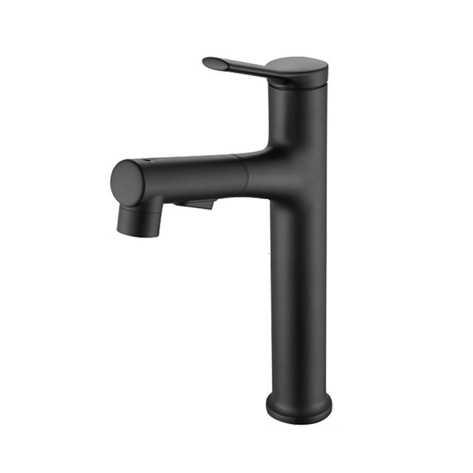 Mitigeur double mode eau chaude et froide avec douchette extractible en cuivre noir