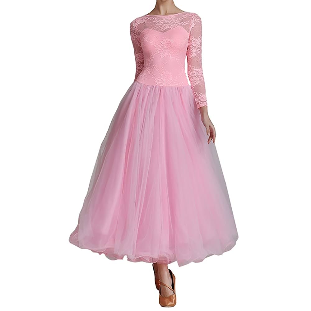 社交ダンスドレス レース 透けません ラテン モダンダンス