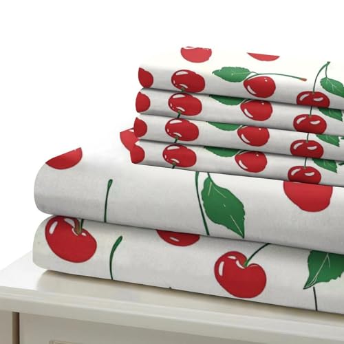 Housse de couette cerise hypoallergénique et super douce