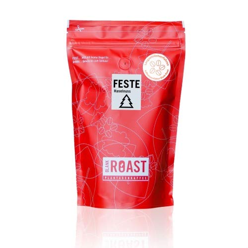 BLANK ROAST | Flavoured Kaffee | Saisonal-Kaffee | Feste Haselnuss | Weihnachtskaffee | Cafe Creme | Kaffee Größe 500g, Geschmack gemahlen für Filter Cover