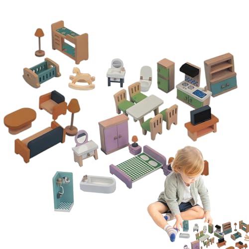 Juego de accesorios de juego para casa en miniatura y viaje